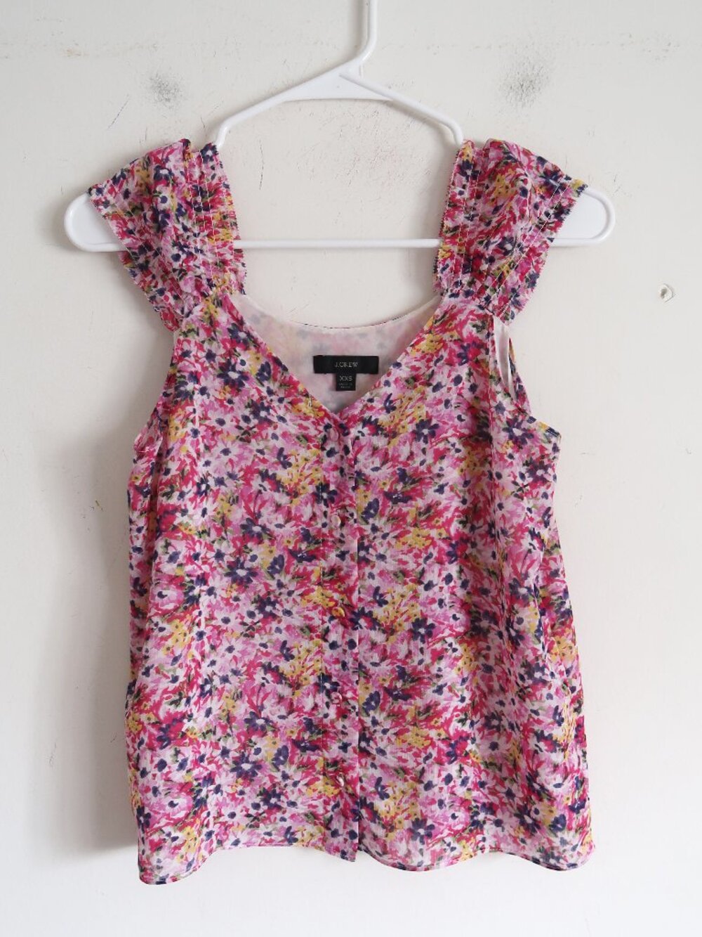 J.Crew Floral Graphic Sleeveless Blouse - Size XXS